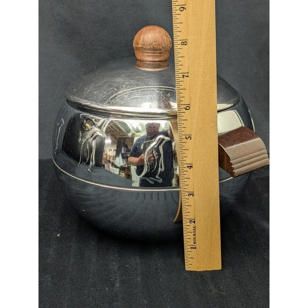Vintage West Bend Penguin Hot & Cold Server Ice Bucket w/ Bakelite Handles MCM